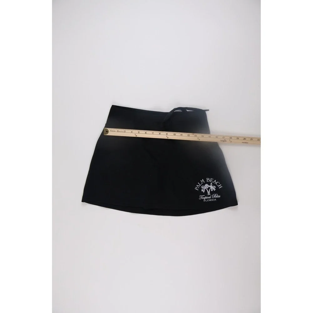 Ocean Drive Womens Skort Palm Beach Florida Black Graphic Size L Excellent